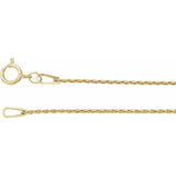 14K Yellow 1 mm Wheat 16" Chain