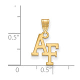 14k Gold LogoArt United States Air Force Academy A-F Small Pendant