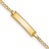 14k 6in Engraveable Curb Link Baby/Child ID Bracelet