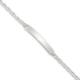 Sterling Silver Anchor Link ID Bracelet