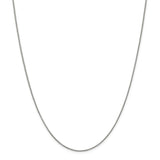 Sterling Silver Rhodium-plated .9mm Box Chain w/2in ext.