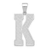 Sterling Silver Letter K Initial Pendant