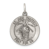 Sterling Silver Antiqued St. Jude Thaddeus Medal