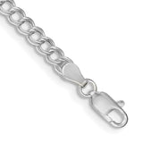 Sterling Silver 4.25mm Double Link Charm Bracelet