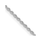 Sterling Silver Rhodium-plated 1.5mm Diamond-cut Rope Chain