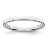 Sterling Silver 2mm Lightweight Flat Size 8 Band