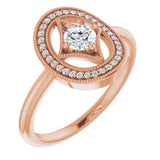 14K Rose 1/3 CTW Natural Diamond Ring