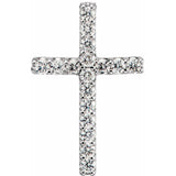 Platinum .07 CTW Natural Diamond Petite Cross Pendant