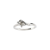 14K White The Unblossomed Rose® Ring Size 4