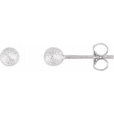 Sterling Silver 4 mm Stardust Ball Earrings