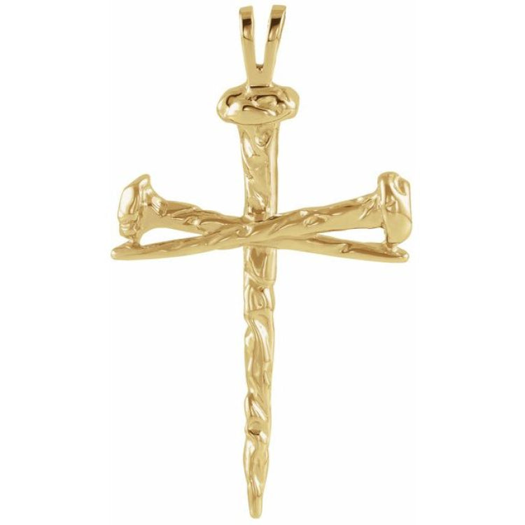 Gold nail clearance cross necklace