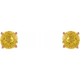 Round 4-Prong Lightweight Stud Earrings