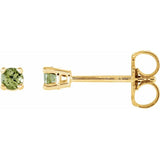 Round 4-Prong Lightweight Stud Earrings